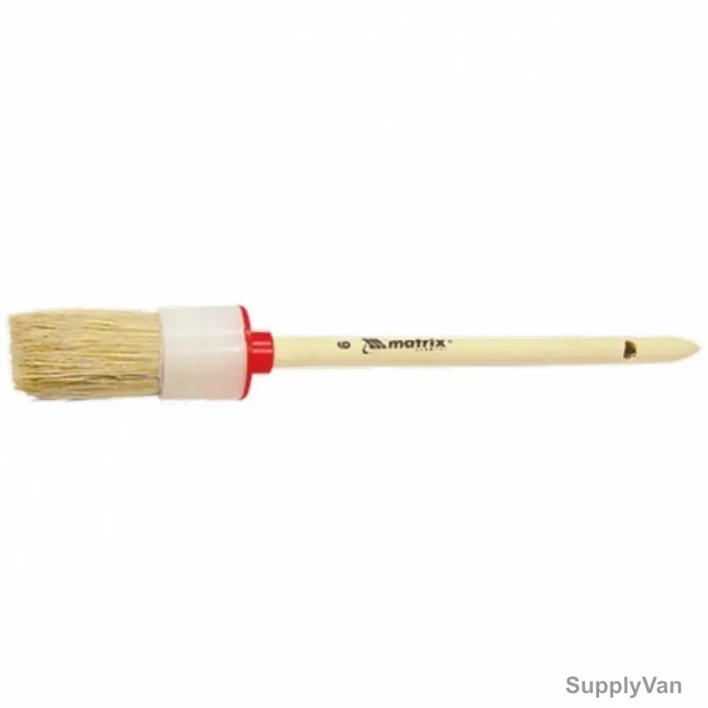 Mtx Round Paint Brush With Wooden/Plastic Handle, 820829, No. 12, Natural Bristle, 45MM — image 1