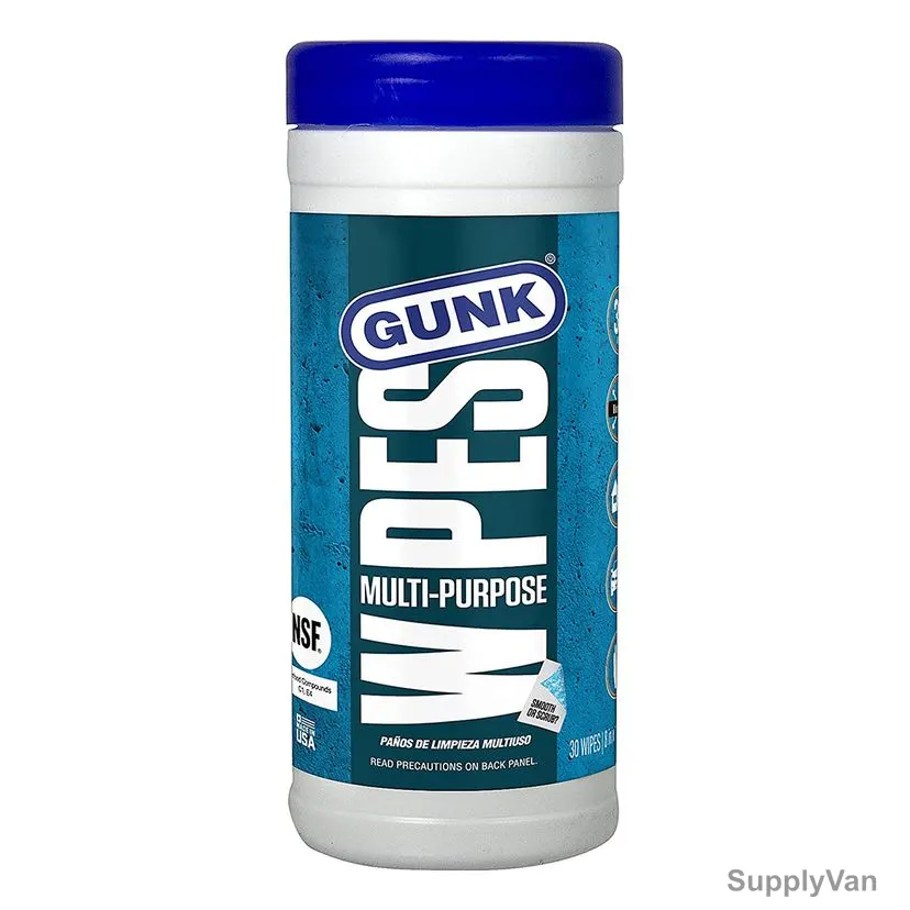 Gunk Multi-Purpose Wipes, MPDW30, Citrus, 8 x 12 Inch Sheet Size, 30 Pcs/Pack — image 1