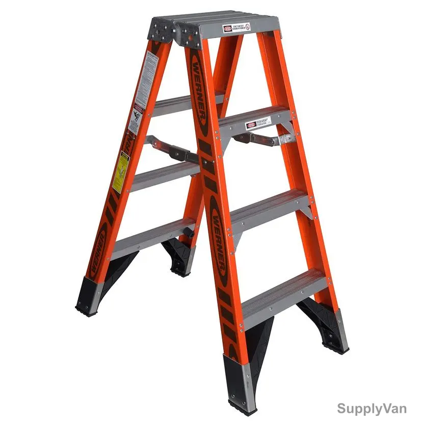 Werner Single Sided Step Ladder, 7404, Fiberglass, 4 Feet Height, 170 Kg Weight Capacity — image 1
