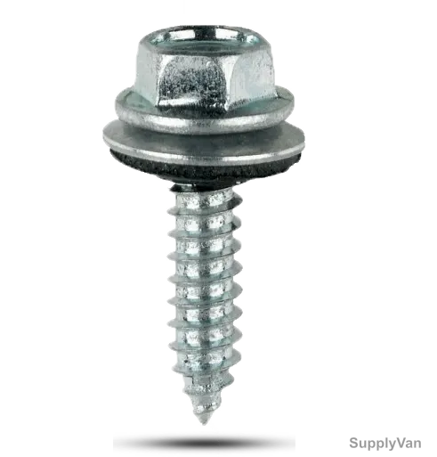 Tuf-Fix Hex Washer Self Tapping Screw, STPHWZ14x1, 14x1 Inch, CS, Silver, PK450