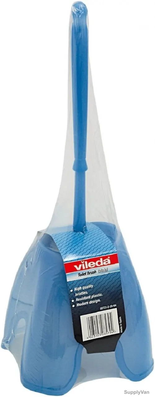 Vileda Toilet Brush Set, VLFC1500004, Crystal, Blue, Plastic