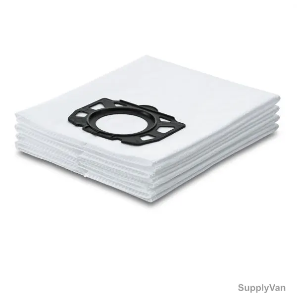 Karcher Fleece Filter Bag, 2-863-006-0, White, PK4