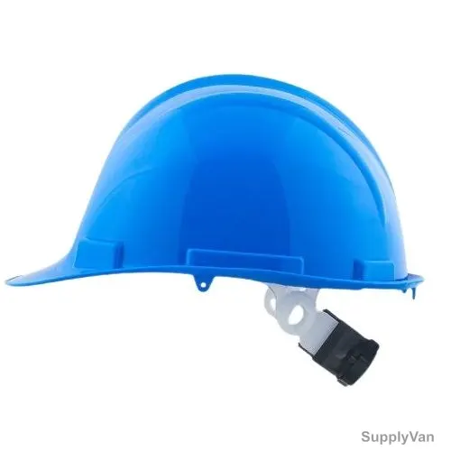Rigman Safety Helmet With Plastic Ratchet Suspension, R1701B, Blue