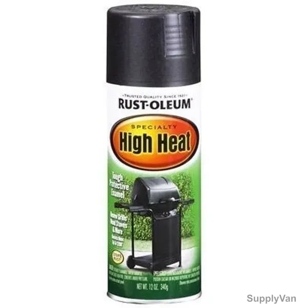 Rust-Oleum High Heat Enamel Spray Paint, 7778830, 12 Oz, Black