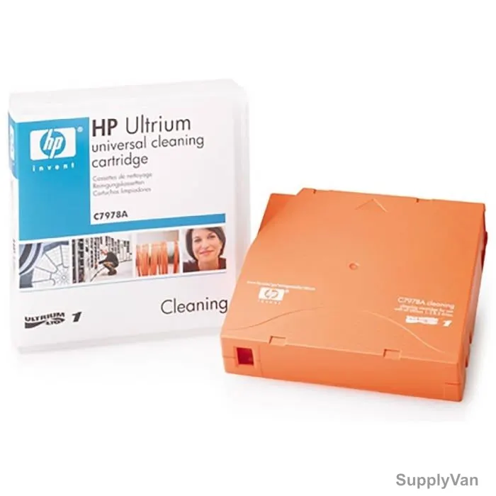 Hp Universal Cleaning Cartridge, C7978A, LTO Ultrium, 0.50 Inch Width x 319 Mtrs Length, White/Orange