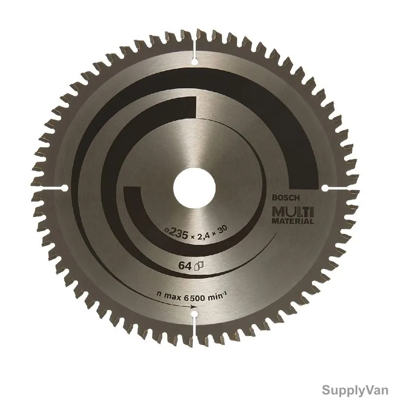 Bosch Multi Material Circular Saw Blade, 2608640514, TCT, 64T, 30MM Bore Dia x 235MM Dia, 5 Pcs/Pack