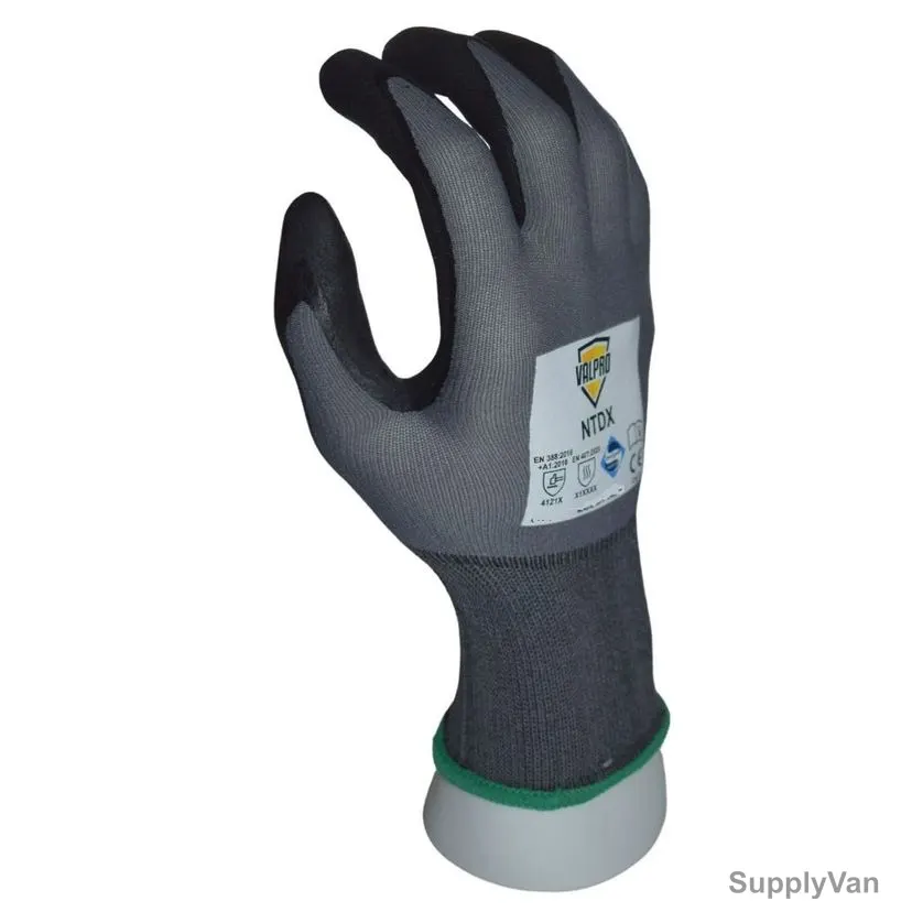 Valpro Microfoam Coated Gloves, V343720302, Flex Cool I, Nylon, M, Black/Grey — image 1