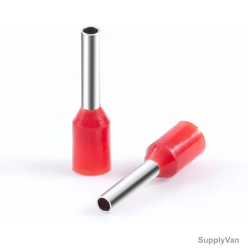 York Cable End Lug, ET1-5-8RD, 1.5-8 SQ.MM, Red, 100 Pcs/Pack