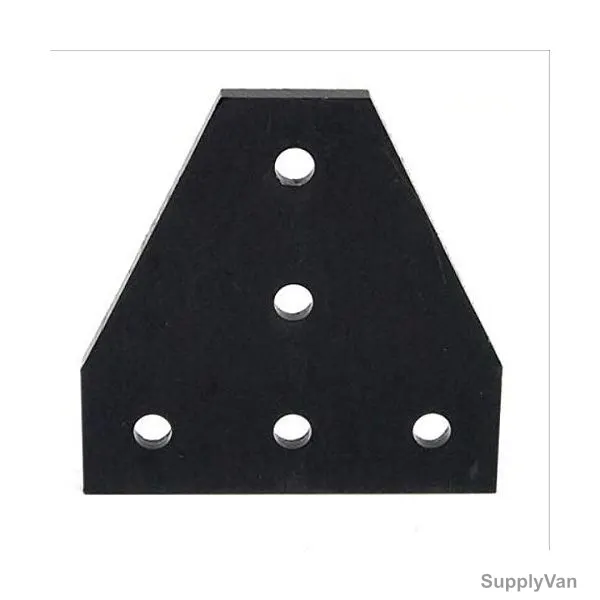 Extrusion Reinforcement T-Flat Plate, 30 Series, 5 Hole, Aluminium, 30MM