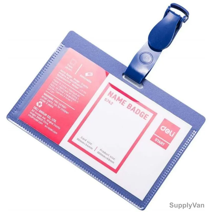 Deli Name Badge, E5742, Strap Clip, 68MM — image 1