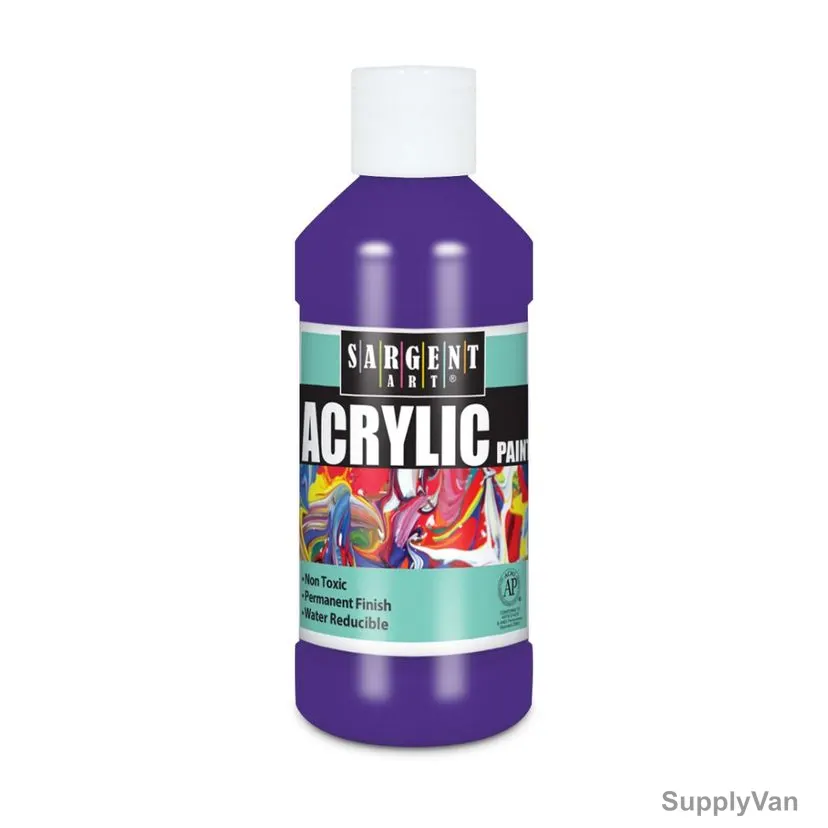 Sargent Art Acrylic Paint, SA22-2342, 8 Oz, Violet