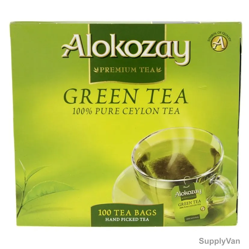 Alokozay Green Tea Bag, 200GM, 100 Pcs/Pack