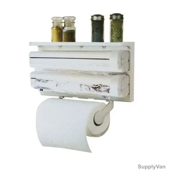 Triple Paper Dispenser, Plastic, 18 x 38CM, White