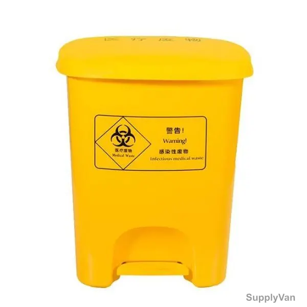 Xdpc Pedal Waste Bin, 30K-7, Plastic, 30 Ltrs, Yellow — image 1