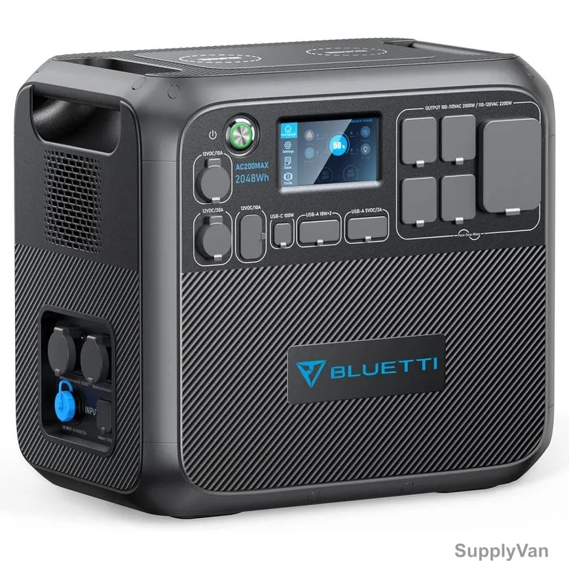 Bluetti Expandable Power Station, AC200MAX, 2200W, 2048Wh