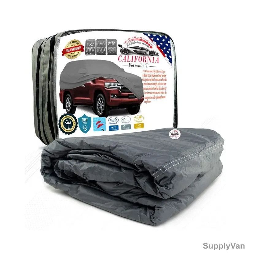 California Formula-T Car Body Cover With Hand Gloves For Kia Mohave, Cotton/PVC, Black — image 1