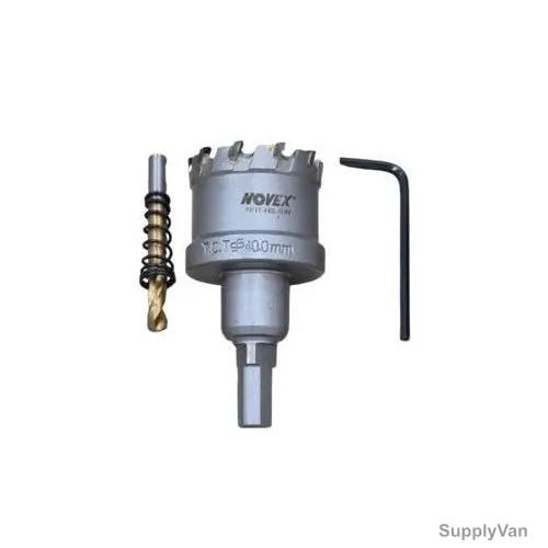 Novex Heavy Duty Hole Saw Cutter With Pilot Drill Bit, NHT-HS-40N, Bi-Metal, 15-20mm Cutting Depth, 40mm Cutting Dia — image 1