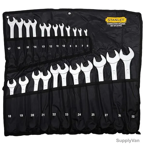 Stanley Open End Combination Spanner Set, 70-965E, CrV Steel, 23 Pcs/Set