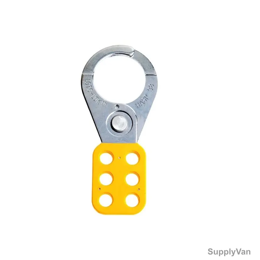 Loto-Lok Lockout Hasp, HSP-PMH-38Y, Steel, 38MM, Yellow