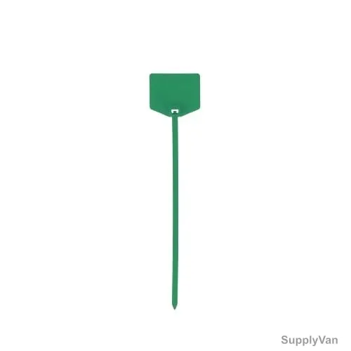 Label Cable Tie, Polypropylene, 150MM Length, Green, 100 Pcs/Pack
