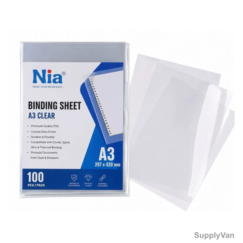 Nia Binding Sheet, A3, Clear, 100 Pcs/Pack