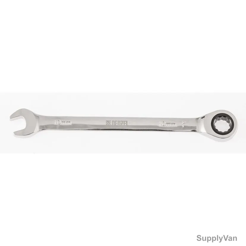 Denzel Combination Ratcheting Wrench, 7714803, 12 Point, 10MM