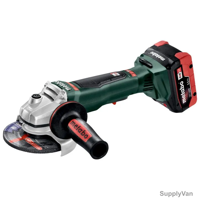 Metabo Cordless Angle Grinder With Plastic Carry Case, WPB-18-LTX-BL-125-Quick, 613075660, 18V, 125MM
