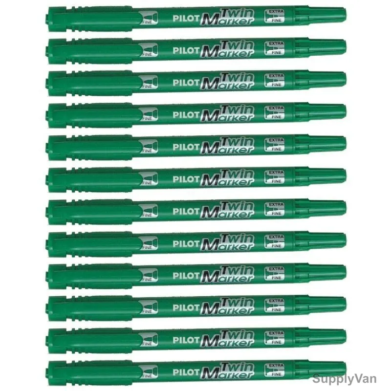 Pilot Twin Marker, SCATM-G, Green, PK12