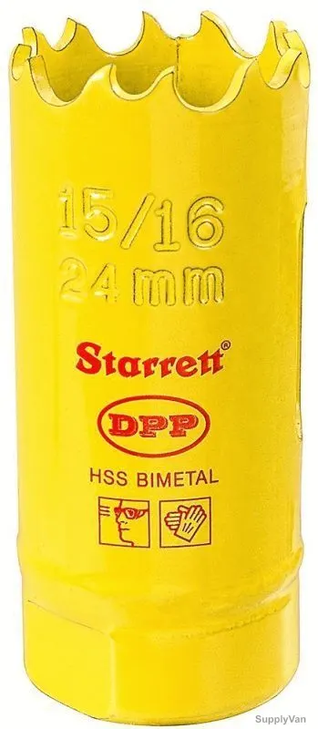Starrett Dual Pitch Professional Hole Saw, DH0056, 24mm