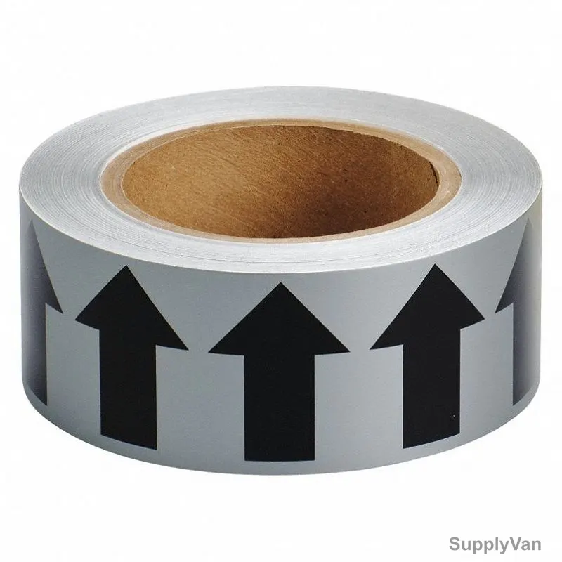 Pipe Marking Arrow Tape, 2 Inch Width x 20 Mtrs Length, Silver