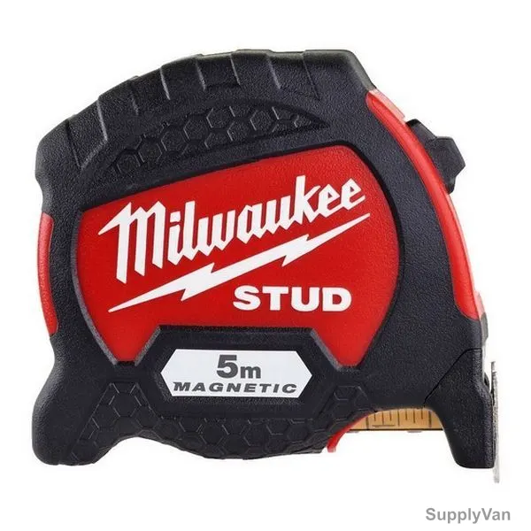 Milwaukee Magnetic Tape Measure, 4932471626, Stud Gen2, ABS, 33 x 5 Mtrs, Red/Black — image 1