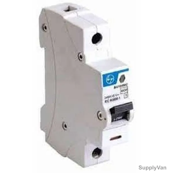 L&T Miniature Circuit Breaker, BA10065C, 1 Pole, 240/415V, 6A, 6kA, IP20