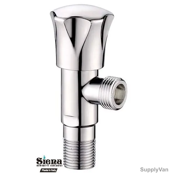 Siena Angle Valve, 60-61-105, B211, Brass, Matte Finish, Silver — image 1