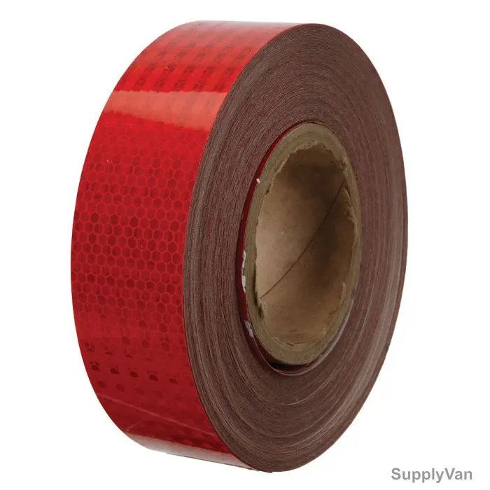 Fluorescent Reflective Tape, 72MM Width x 50 Mtrs Length, Red