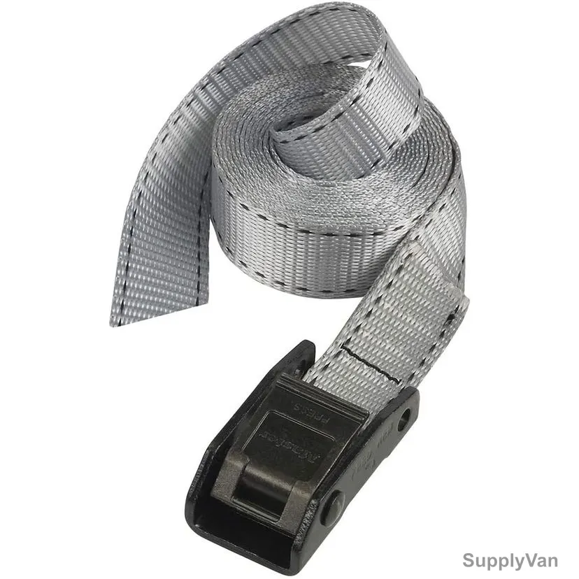 Master Lock Luggage Strap With Zamak Alloy Buckle, ML3111EURDAT, 2.5 Mtrs x 25MM, 150 Kg, Silver — image 1