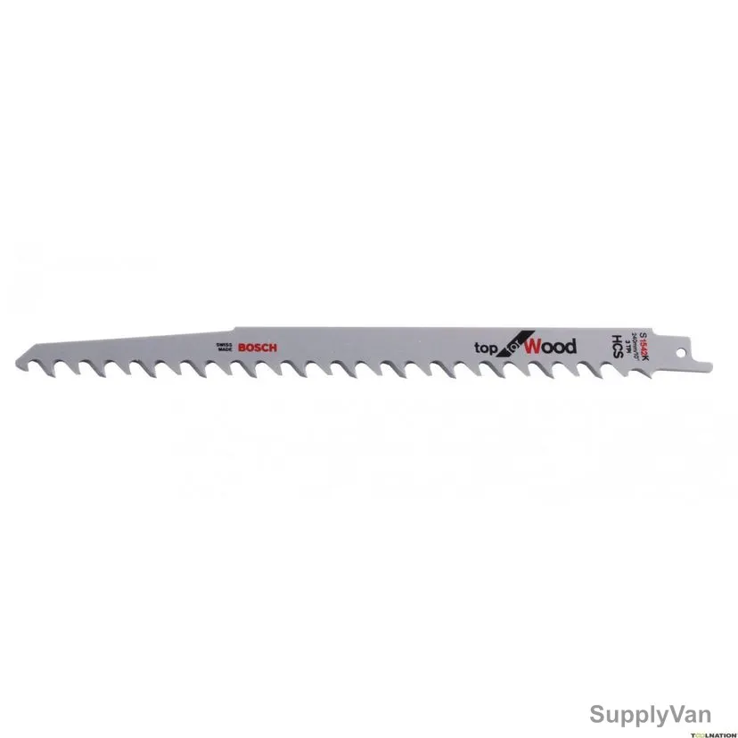 Bosch S1542K Wood Reciprocating Saw Blade, 2608650682, Top, 3 TPI, 240MM Length, 5 Pcs/Pack