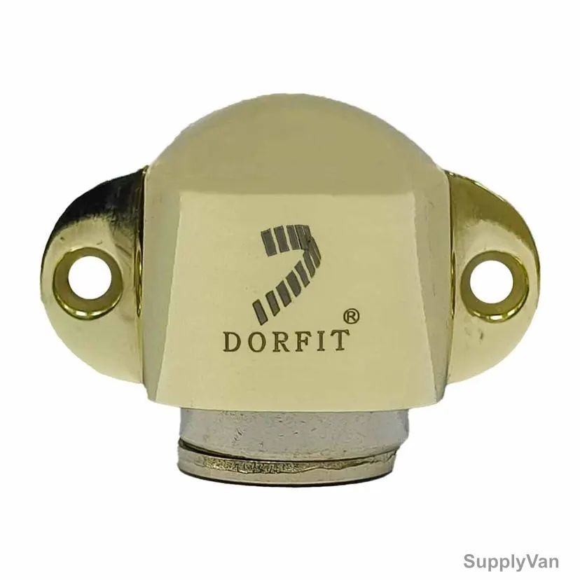 Dorfit Magnetic Floor Mounted Door Stopper, DTDS031-PB, Zinc Alloy, 37MM x 53MM, Polished Brass — image 1