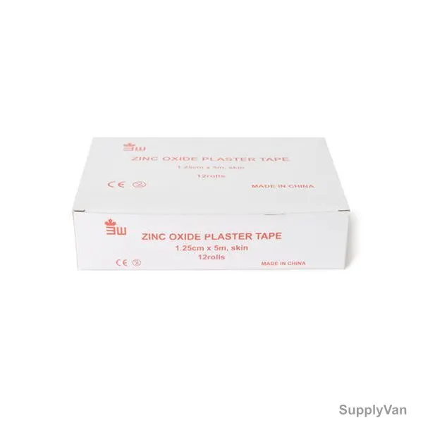 3W Zinc Oxide Plaster Tape, NO-11, 5 Mtrs Length x 1.25CM Width, 12 Roll/Pack — image 1