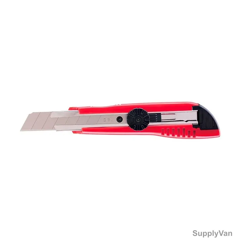Deli Utility Knife, E2043, ABS and Steel, 18 x 100MM, Red