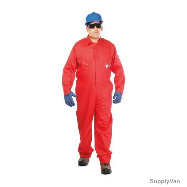 Vaultex Flame Retardant Coverall, LBFRD, 320GSM, M, Red
