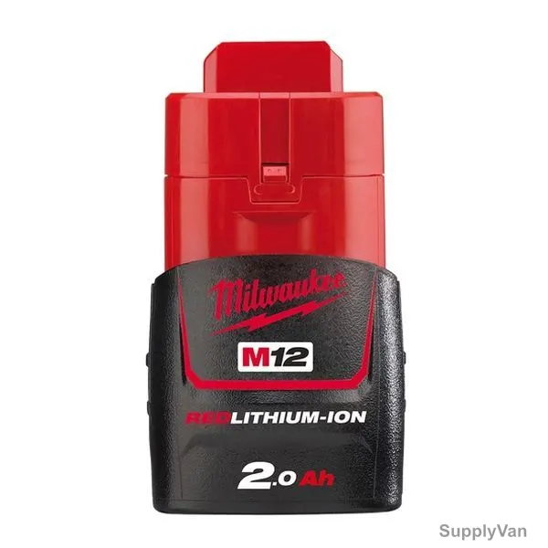 Milwaukee Compact RedLithium Battery, M12B2, 12V, 2.0Ah — image 1