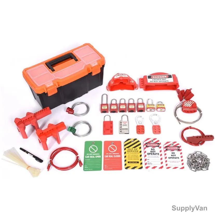 Lok-Force Mechanical Loto Kit, LOKT-MPBM-202, M, 76 Pcs/Kit