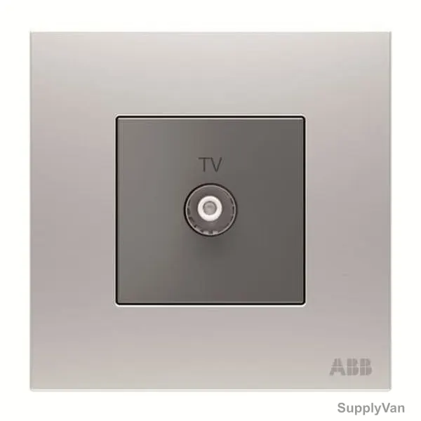 ABB TV Socket, AM30144-ST, Millenium, 1 Gang, Stainless Steel