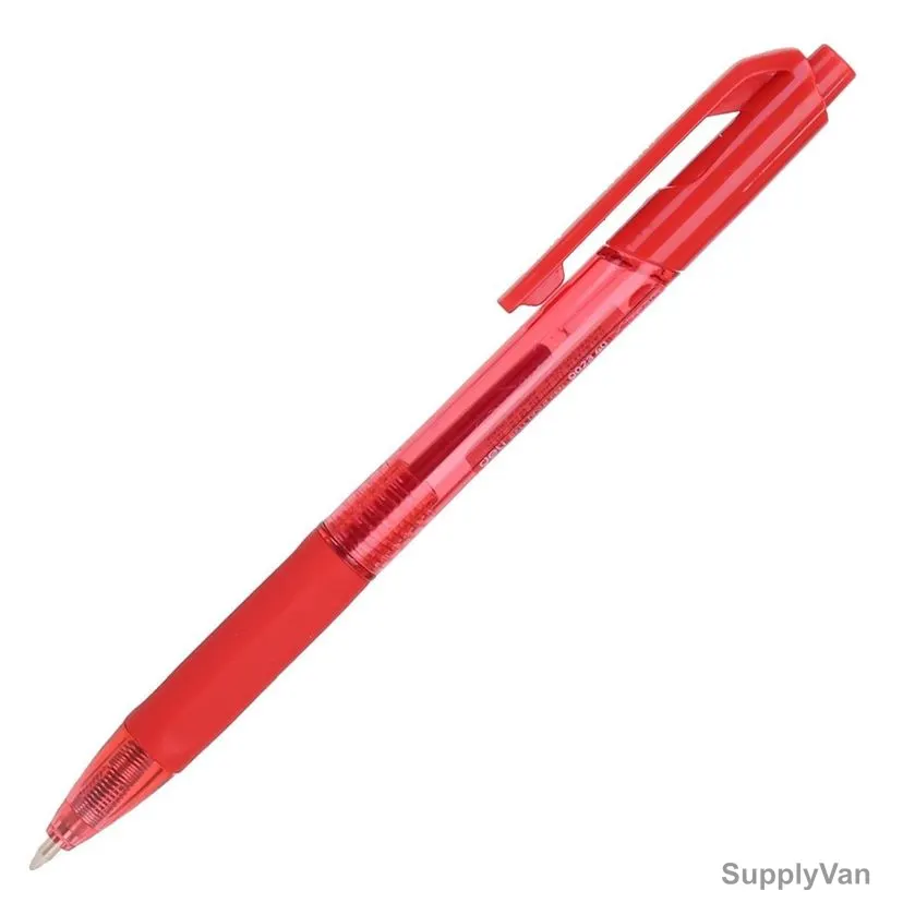 Deli Retractable Ball Pen, Xtream, 0.7MM Tip Size, Red, 12 Pcs/Pack