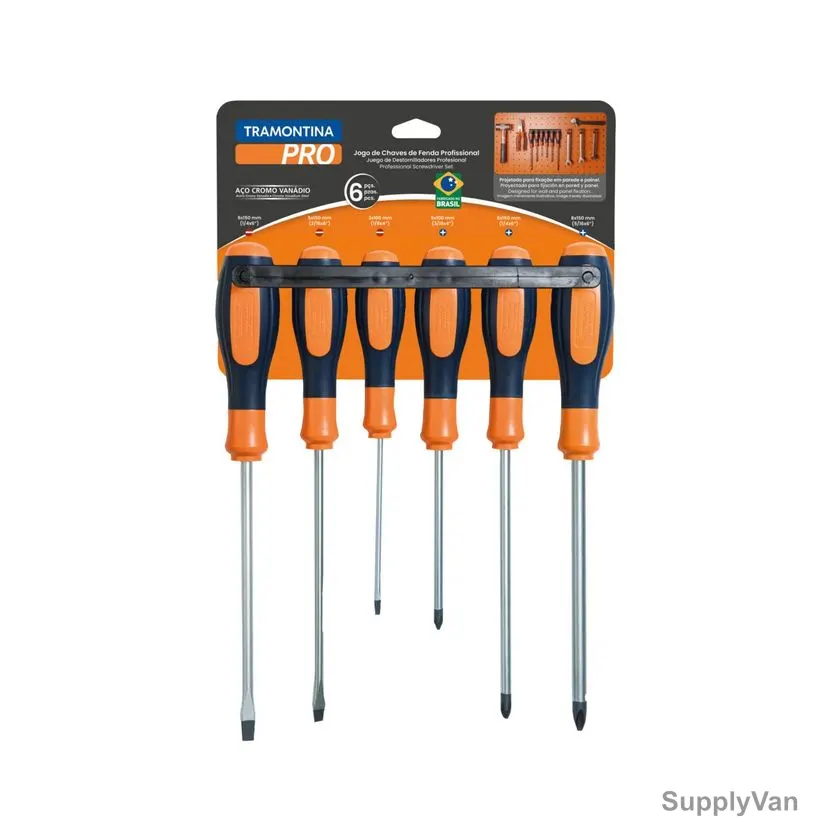 Tramontina Screwdriver Set, 44127406, Pro Series, 6 Pcs/Set