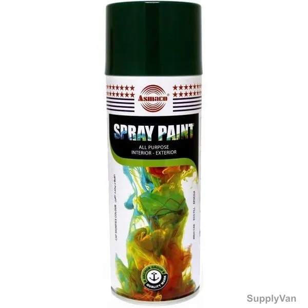 Asmaco All Purpose Interior and Exterior Spray Paint, 12710735, 400ML, Dark Green