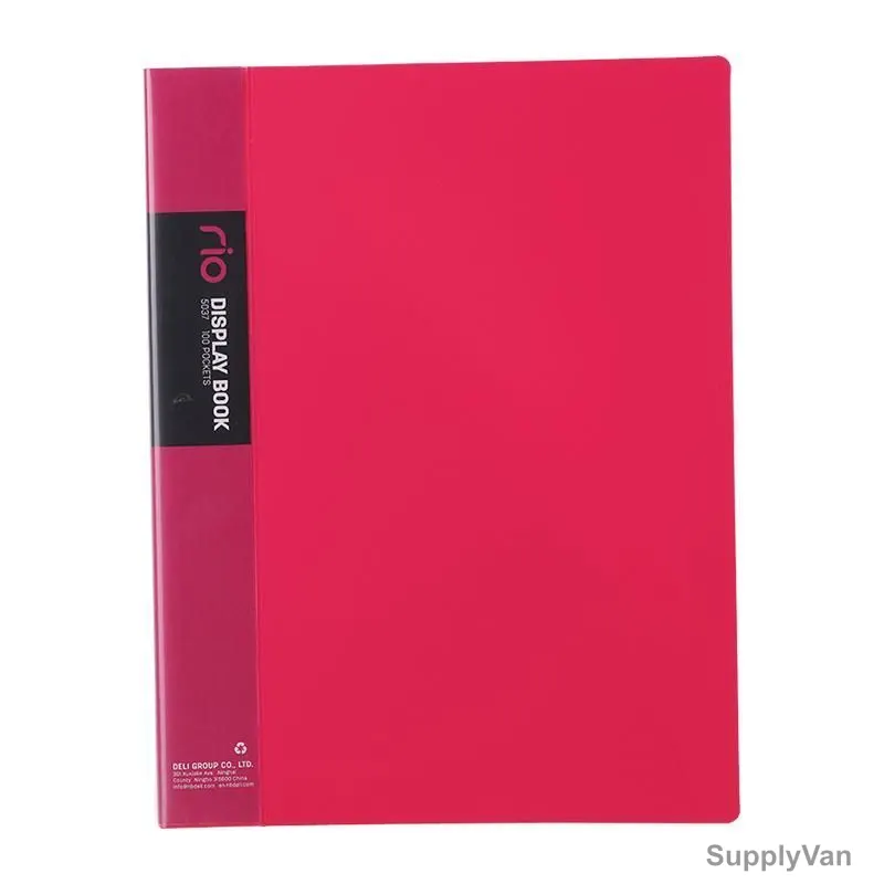 Deli Display File, E5037, 100 Pockets, Red