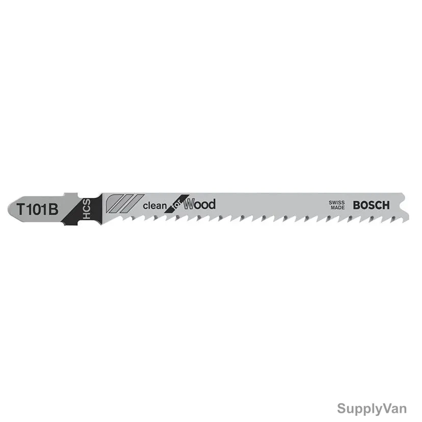 Bosch T 101 B Wood Jigsaw Blade, 2608630030, HCS, 100MM Length, 5 Pcs/Pack — image 1