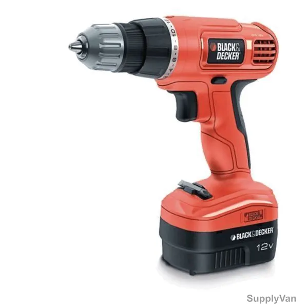 Black And Decker Cordless Drill Driver, EPC12CAB-B5, Li-Ion, 12V