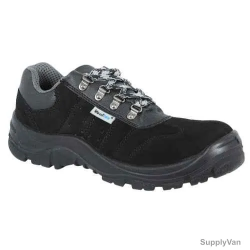 Vaultex Steel Toe Safety Shoes, MCP, Suede Leather, SBP, Size38, Dark Brown